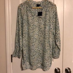 Kaari Blue Long Sleeve Tunic Top - S - NWT
